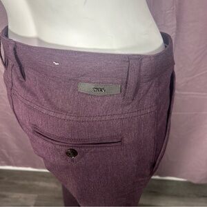 Zara Man Pants Mens Size 31x40 Dark Burgundy Slim Fit 4-Pocket Trousers